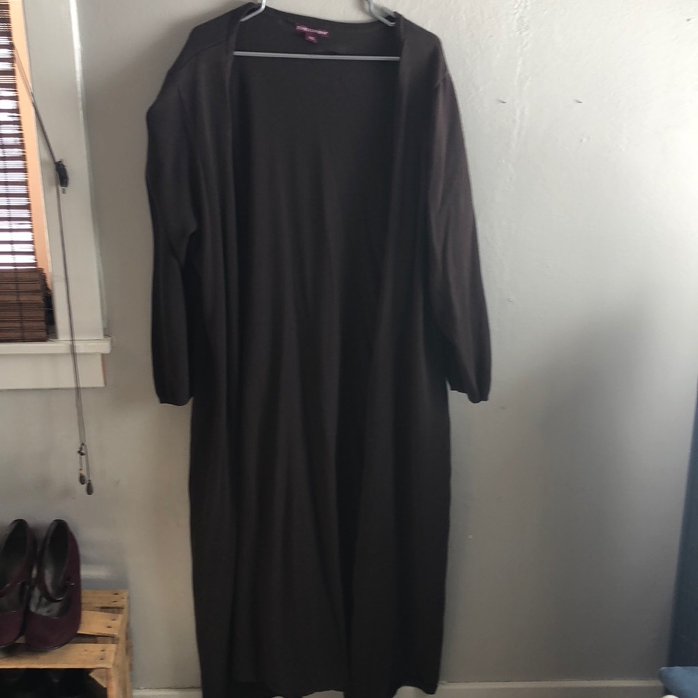 Floor length cardigan